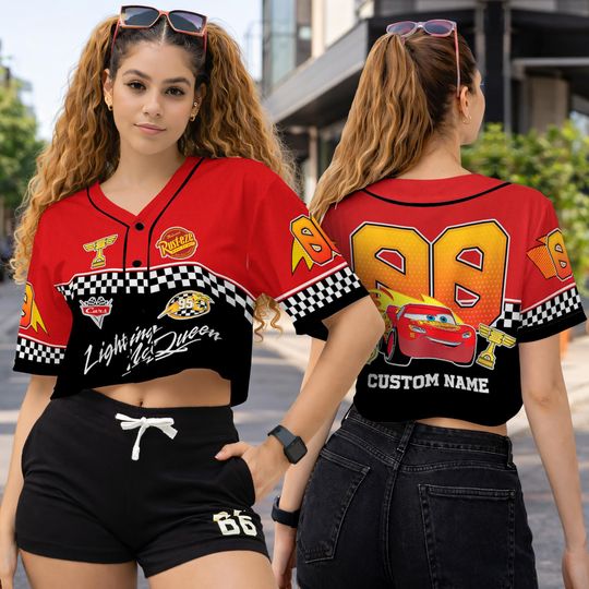 Custom DisneyCars Lightning McQueen Baseball, Custom Cars Baseball Jersey Team, Personalized DisneyBaseball Team Outfit, Cars Land Tee