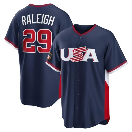 USA Baseball Jersey#29 Cal Raleigh,Men's/Youth Navy 2026 World Baseball Classic