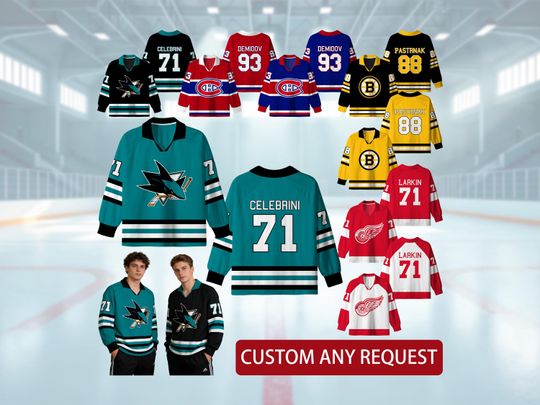 Personalized San Jose Hockey Jersey, San Jose Jersey For Men With Your Team Name, Macklin Celebrini Will Smith Fan Hockey Jersey,Hockey Gift