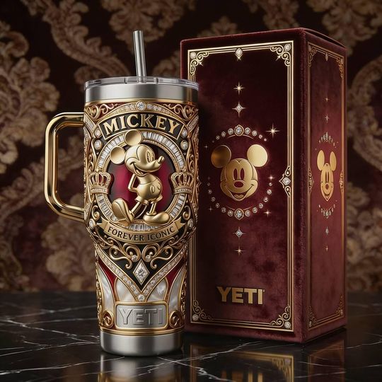 Discover 40oz Vintage Cartoon Tumbler w/Handle  Luxury 3D-Printed Stainless Steel Cup, Retro Character Design for Nostalgic Sipping