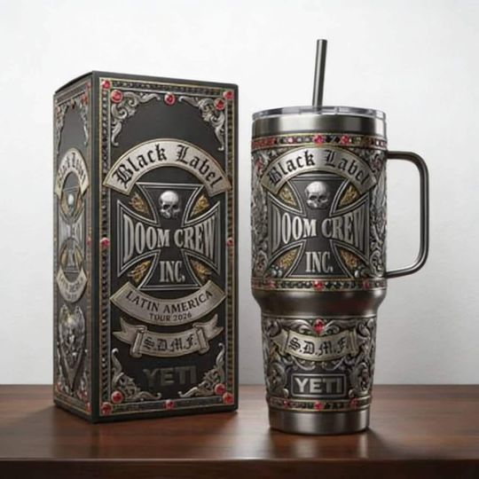 Discover Black Label Society Dooom Crew Stainless Steel Tumbler with Handle  Heavy Metal Cup, Perfect BLS Fan Gift