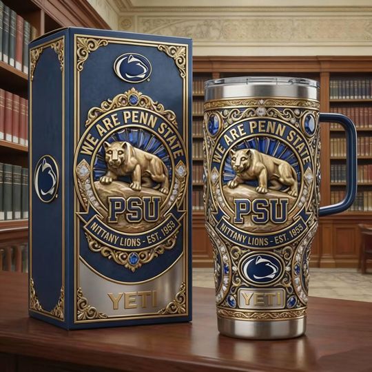 Discover Penn State Nittany Lions Handle Tumbler  We Are Penn State Travel Cup, PSU Fan Gift, College Football Drinkware