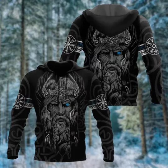 Discover Odin's Wisdom Norse God Mythology Vegvisir Viking Rune Symbol 3D Hoodie All
