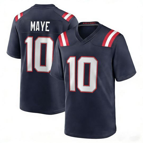 Discover Men's New England city Drake Maye  Navy Player Game Jersey