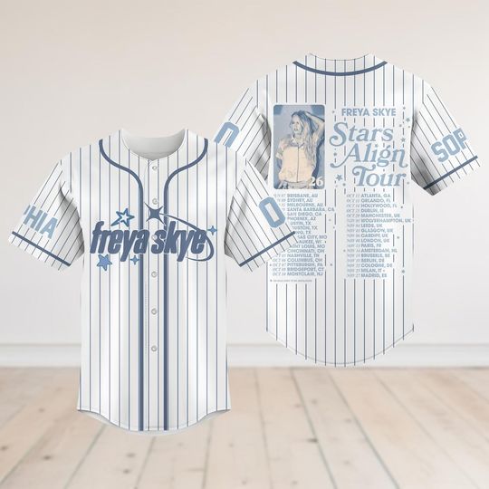 Discover Custom Freya Skye Silent Treatment Baseball Jersey, Stars Align Tour 2026 Festival Shirt, Disney Channel Zombies 4 Nova Bright Jersey