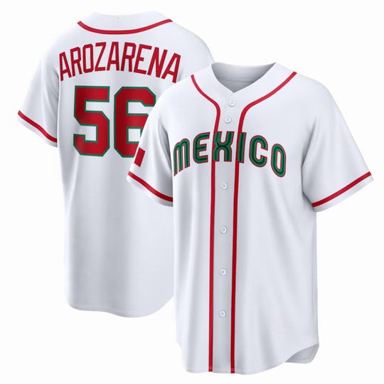 Discover Custom Men's/Youth Mexico #56 Randy Arozarena Baseball White 2026 World Baseball Classic Limited Stitched Shirt Jersey