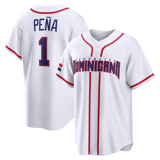 Discover Dominican Republic Jeremy Pea Stitched Baseball Jersey, 2026 WBCC White Shirt