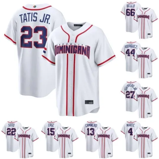 Dominican Republic Baseball White 2026 World Men's Baseball Classic Jersey