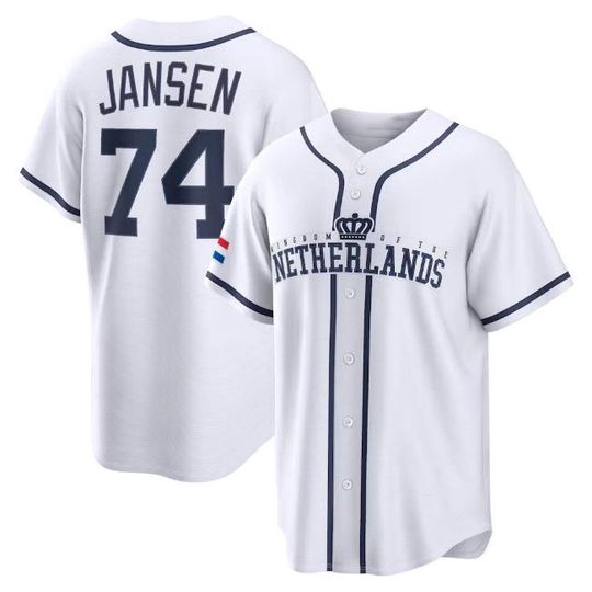 Discover Kenley Jansen Netherlands Baseball Jersey, 2026 WBCC Fan Name Number Shirt