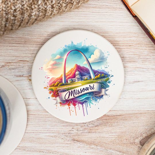 Missouri State Coasters, Missouri Decor, Missouri Keepsake, Missouri Home, Housewarming Gift