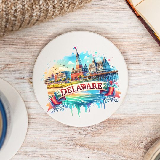 Delaware State Coasters, Delaware Home Decor, Housewarming Gift