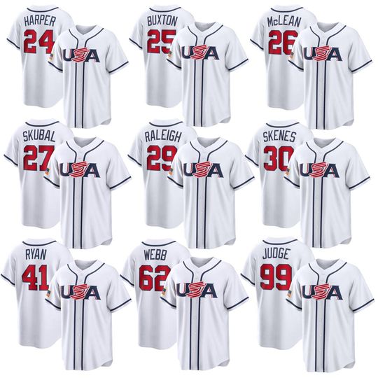 Men's/Youth Customized Professional Team USA Baseball 2026 World Baseball Personalized Name Number Shirt