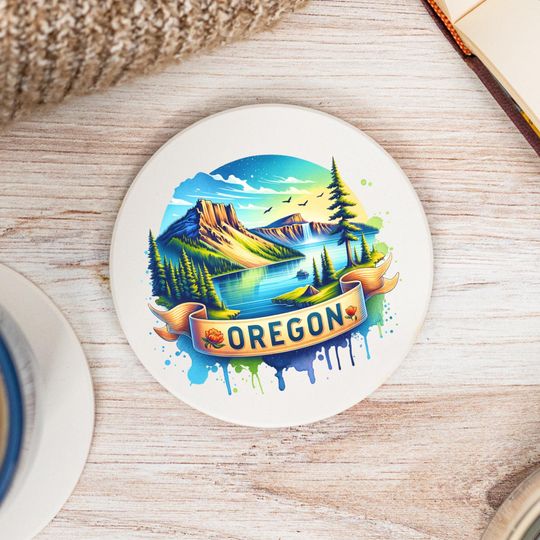 Oregon State Coasters, Oregon Decor, Oregon Keepsake, Oregon Home, Housewarming Gift