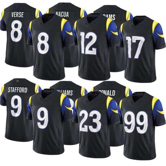 Discover Men's/Youth Rams Midnight Blue Football Jersey Custom Game Limited Stitched