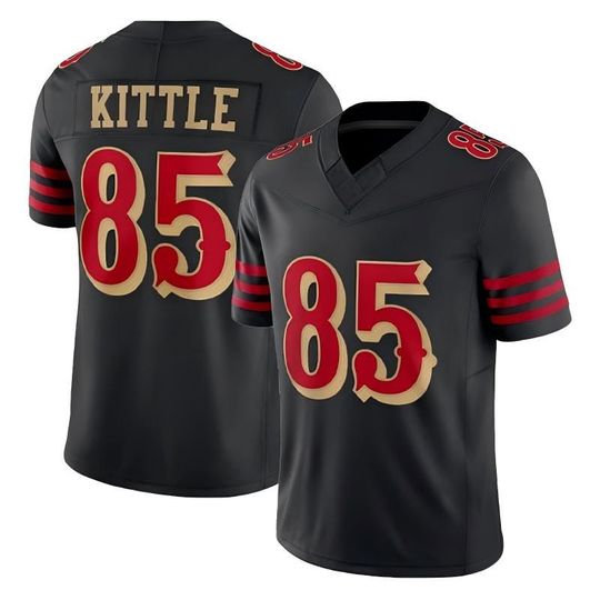 Discover Men's San Francisco #85 George kittle Black 2025 Rivalries Collection Limited Football Shirt
