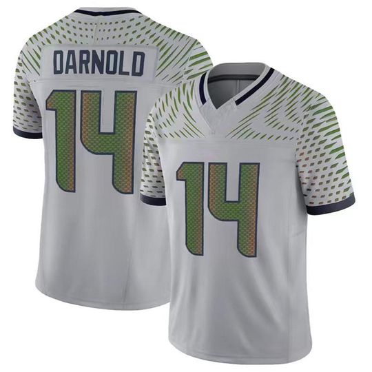 Discover Sam Darnold #14 Men's Seattle Wolf Gray 2025 Rivalries Collection Limited Football Shirt