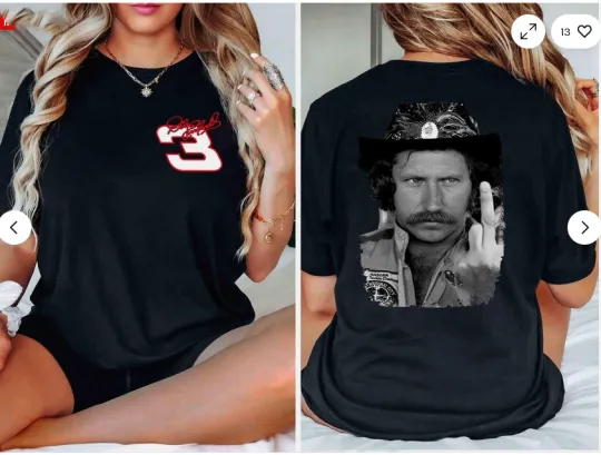 Discover Dale Earnhardt Middle Finger T-Shirt, fan gift, Trending Shirt