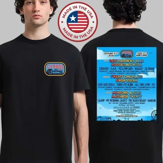 Discover Oceans Calling 2026 Festival Full Lineup In Ocean City Maryland T-Shirt