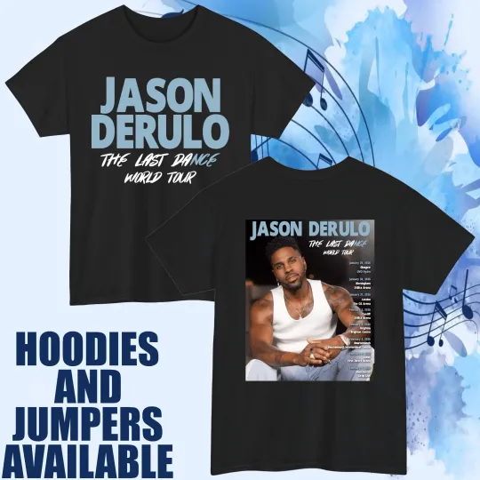 Discover Jason Derulo Music Tour T-Shirt World Tour 2026 Pop Fan Unisex Gift Tee Top