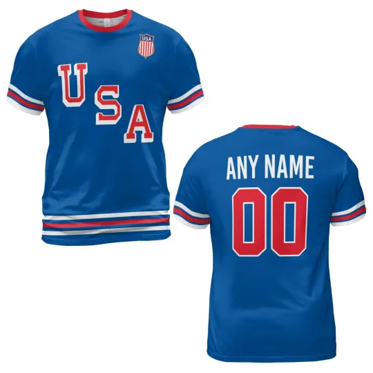 Discover Personalized USA Olympic Hockey 2026 Gold Medal TShirt