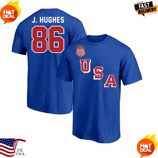 USA Hockey Team 2026 Jack Hughes #86 Graphic T-Shirt