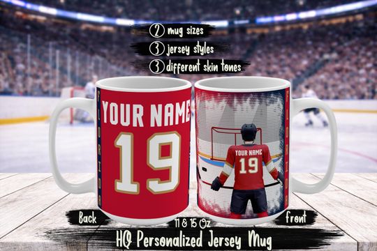 Discover Personalized Florida Football Fan Mug  Panthers Inspired Custom Name & Number Jersey Coffee Cup  Panthers  Fan Gift Idea