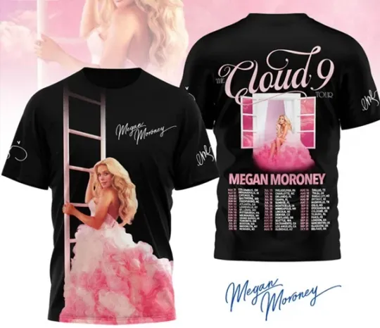 Discover Megan Moroney The cloud 9 tour 3D T-shirt AOP
