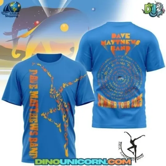 Discover Dave Matthews Band Summer Tour  3D Graphic T Shirt All Over Print Concert