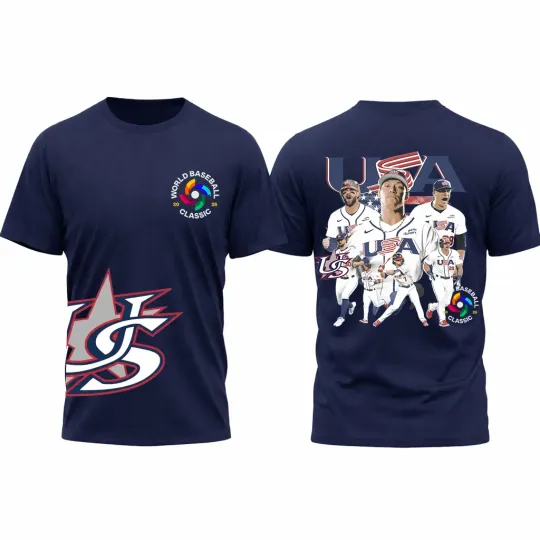 Discover 2026 World Baseball Classic USA Team All Over Print TShirt