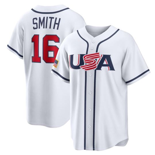 USA Baseball Will Smith Road Stadium Jersey,