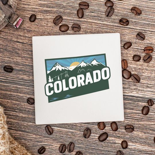 Colorado State Ceramic Coasters, Housewarming Gift, Colorado Decor, Keepsake, Home Gift