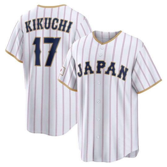 Discover Japan Baseball Yusei Kikuchi Jersey,White 2026 World Baseball Classic Fan Name Number Shirt,