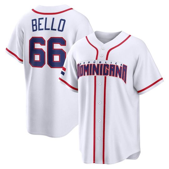 Brayan Bello Dominican Republic Jersey,White 2026 World Baseball Classic