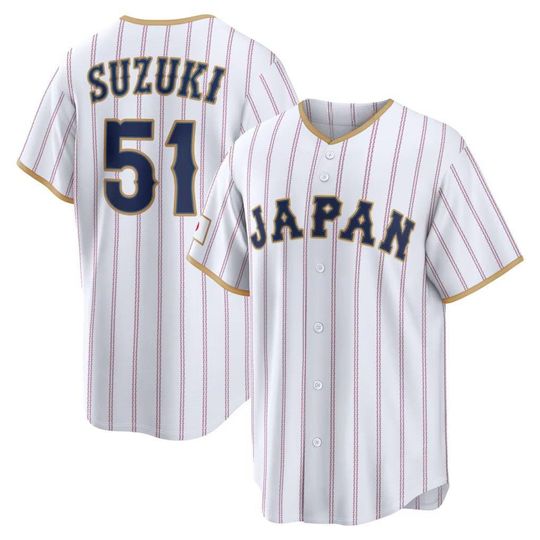 Discover Japan Baseball Seiya Suzuki Jersey,White 2026 World Baseball Classic Fan Name