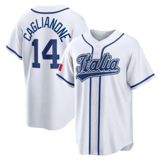 Discover Jac Caglianone Italy Baseball Jersey,White 2026 World Baseball Classic