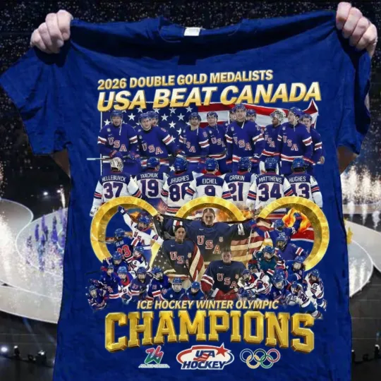 Discover USA Hockey 2026 Olympic Gold Medals Classic Tshirt