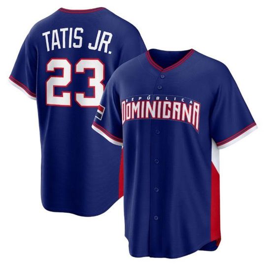 Discover FRD Tatis Jr.  Dominican Republic Jersey,Royal 2026 World Baseball Classic