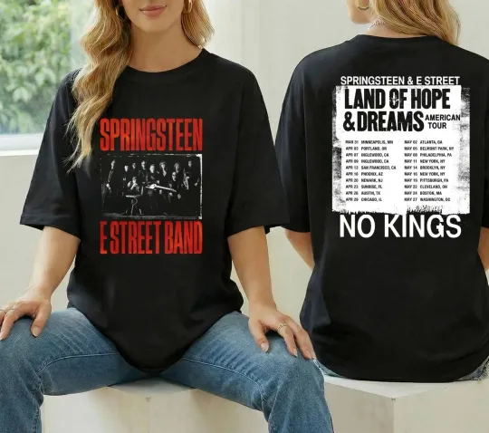 Discover Bruce Springsteen E Street Band 2026 Tour T-Shirt Unisex Rock Band Merchandise