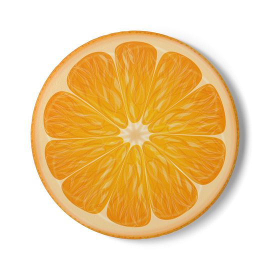 Whimsical Orange Ceramic Coaster for Kitchen & Dining, Summer Drinkware Accessory, Garden Party Gift