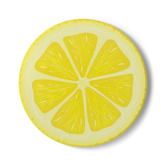 Discover Whimsical Lemon Slice Ceramic Coaster, Summer Kitchen Decor, Drinkware Accessory, Garden Party Gift