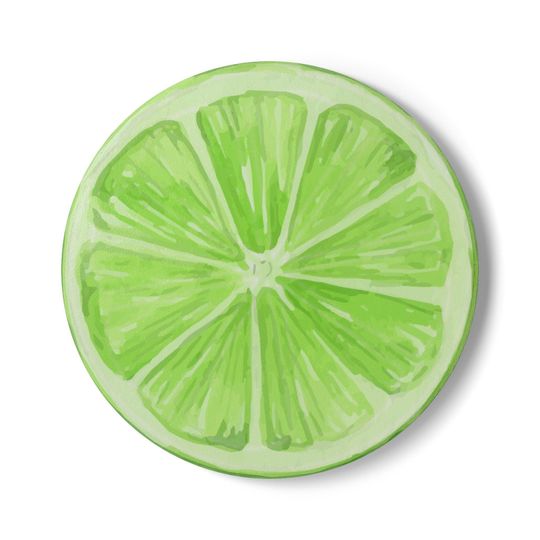Discover Whimsical Lime Slice Ceramic Coaster for Kitchen & Dining, Summer Drinkware Accessory, Garden Party Gift