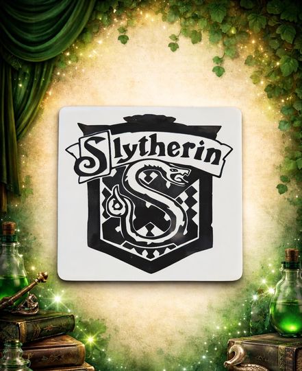 Slytherin House Harry Potter Ceramic Coaster