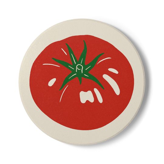 Discover Tomato Ceramic Coaster for Kitchen & Dining