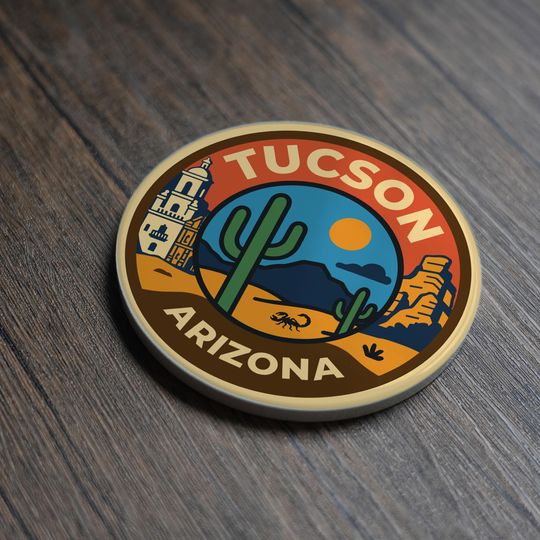 Discover Tucson Arizonna Ceramic Coaster