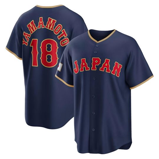 Discover Men's Japan Yoshinobu Yamamoto Navy 2026 World Baseball Classic Jersey