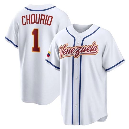 Discover Jackson Chourio #1 WBCC Venezuela Baseball Jersey White Customized Fan Shirt