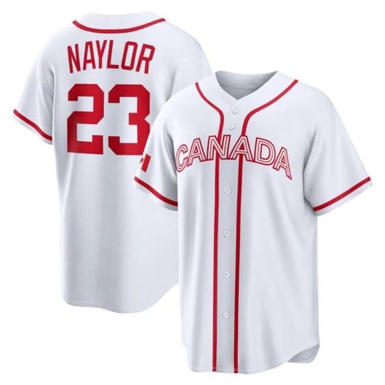 Discover Bo Naylor #23 WBCC Canada Baseball Jersey White Customized Fan Shirt Man's Youth