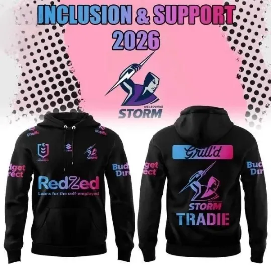 Discover Melbourne Storm Inclusion & Support Collection 2026 Hoodie
