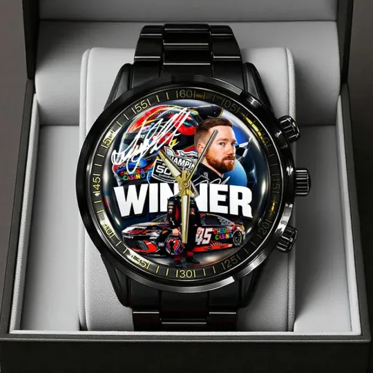 Discover Tyler Reddick 2026 Daytona 500 Champion Black Stainless Steel Watch