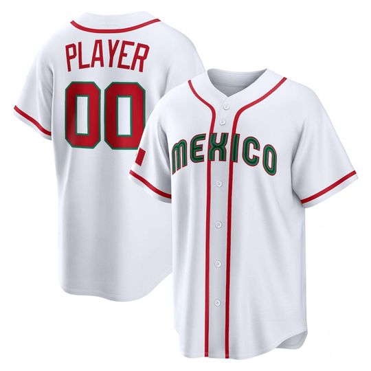 Discover Custom WBCC Mexico Baseball Jersey White Customized Fan Shirt